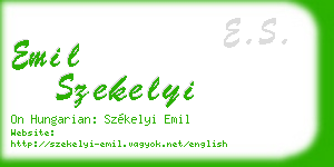emil szekelyi business card